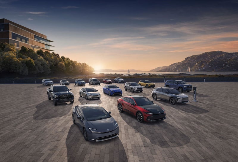 Lineup of different Toyota models - Matick Buick GMC in Southfield MI