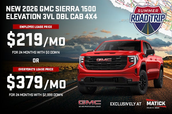 New 2026 GMC Sierra 1500 Elevation 3VL Dbl Cab 4x4