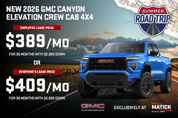 New 2026 GMC Canyon Elevation Crew Cab 4x4