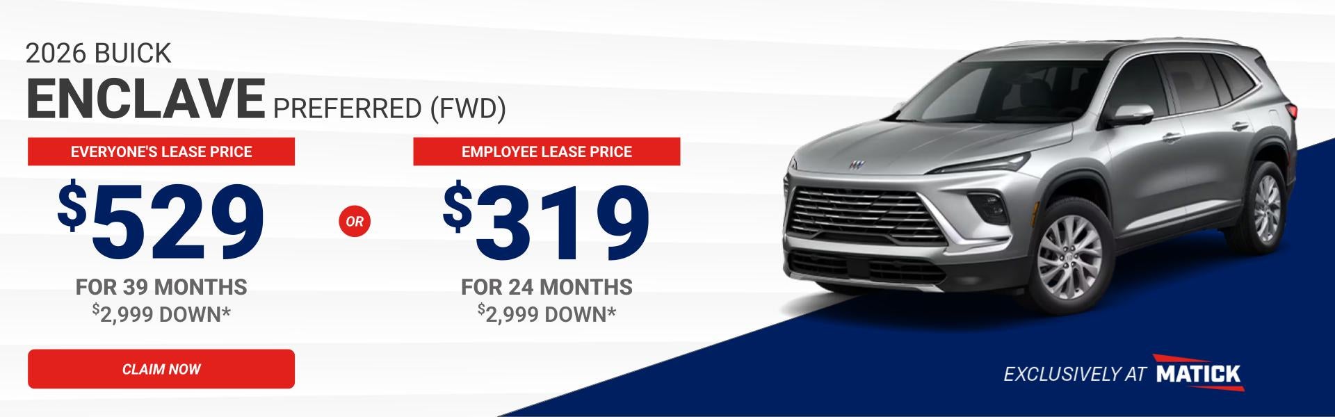 Lease an Enclave at Matick Buick GMC