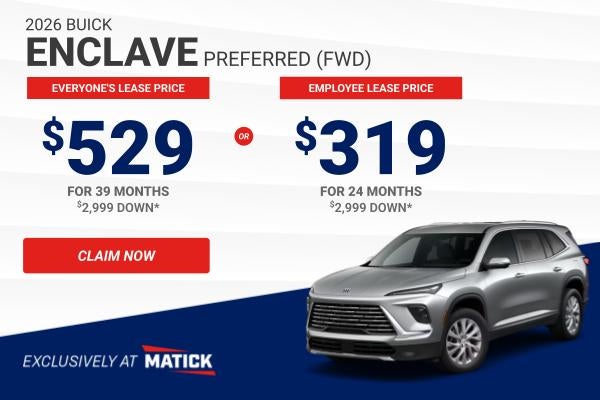 Lease an Enclave at Matick Buick GMC
