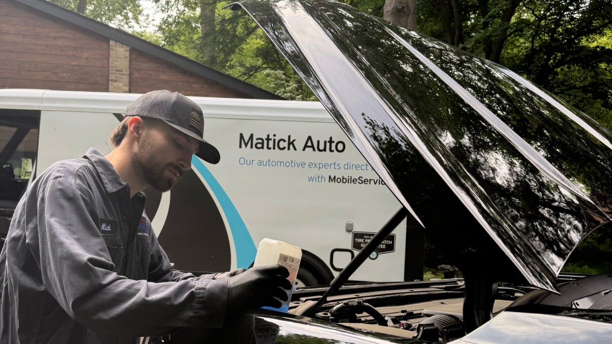 Matick Buick GMC Mobile Service technician at a customer's home