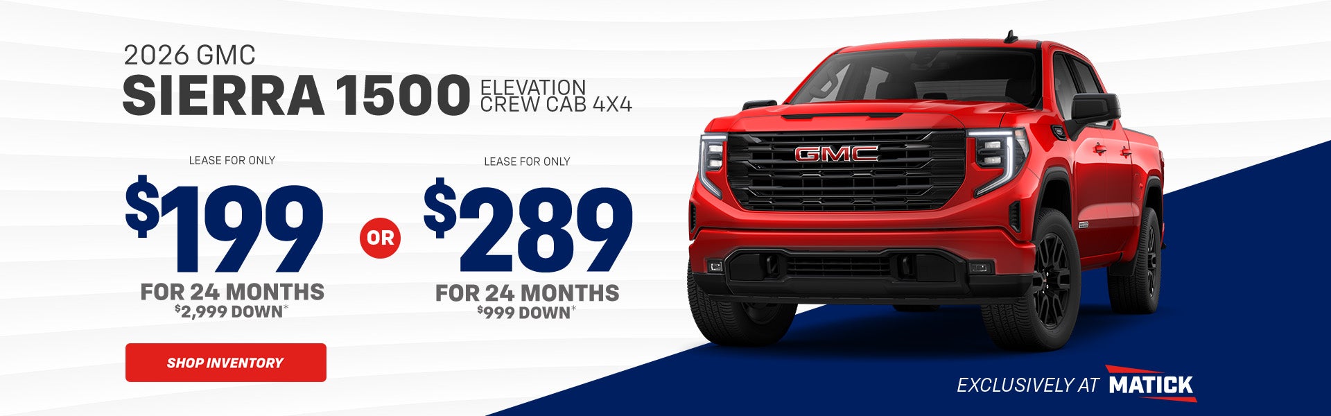 $199/mo Sierra 1500 Lease