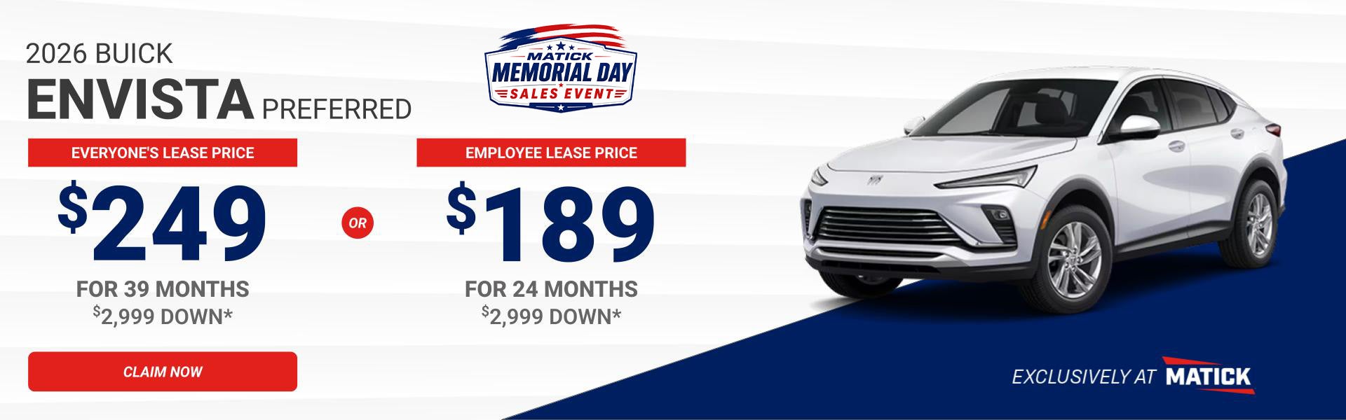 Shop Employee & Everyone's Envista Lease Prices