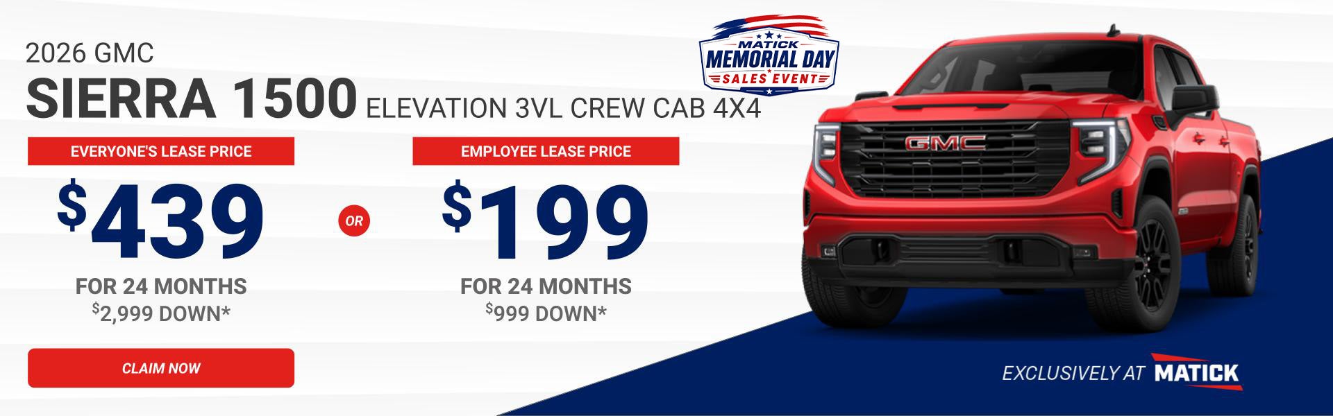 Shop Employee & Everyone's Sierra Lease Prices